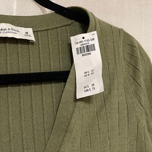 Abercrombie u0026 Fitch | Sweaters | Abercrombie And Fitch Luxeloft Nwt Green Slim  Cardigan | Poshmark